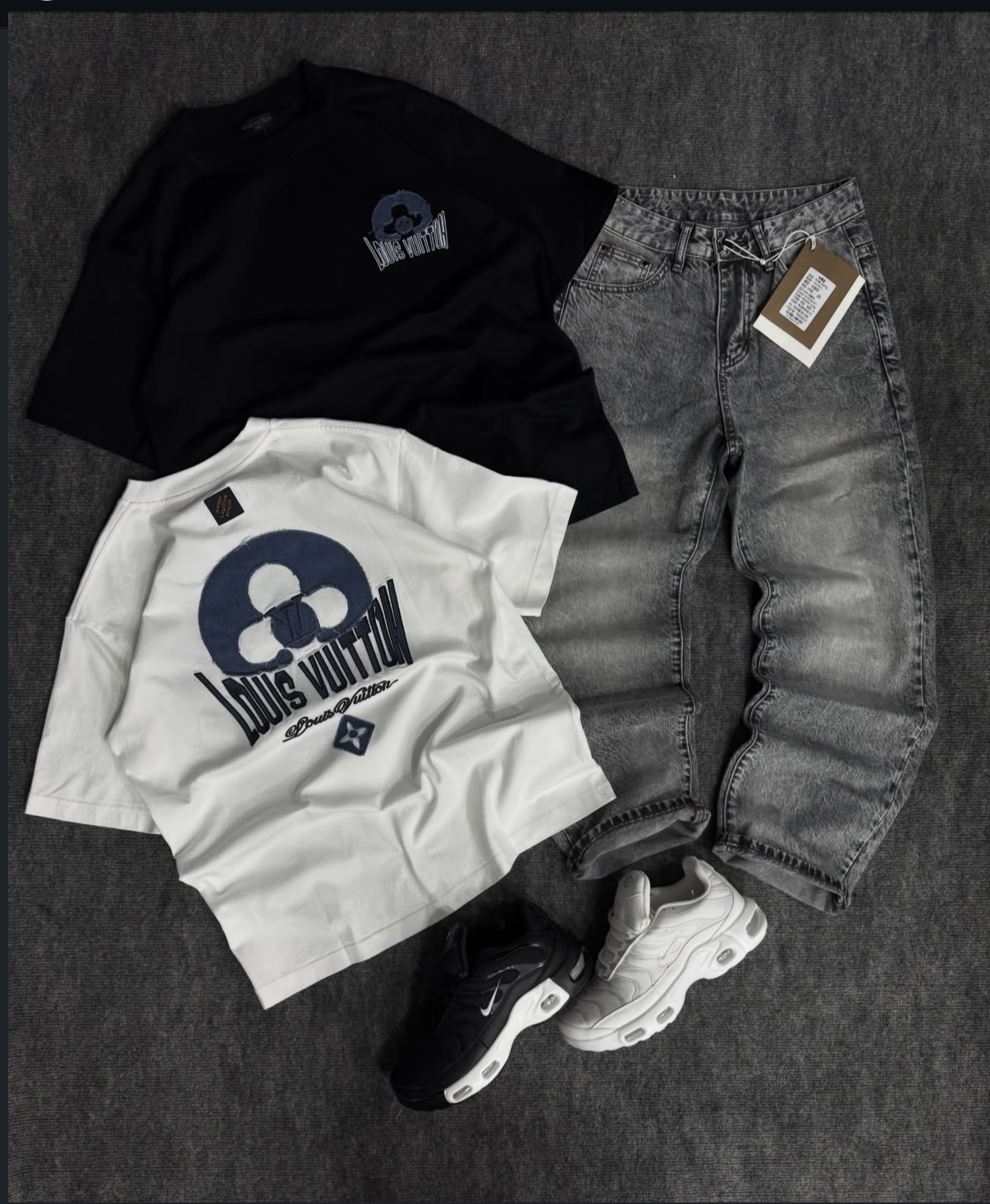 Louis Vuitton Monogram Tee & Jeans Set